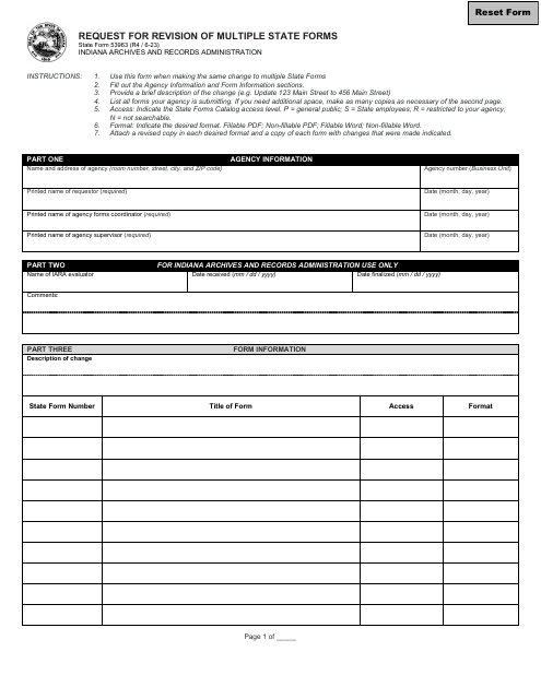 State Form 53963  Printable Pdf