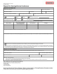 Document preview: Form 5713 Request for Hearing/Informal Conference - Michigan