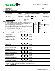 Form ODW-OG-01 Wellhead Assessment Form - Manitoba, Canada