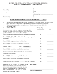 Document preview: Case Management Order - Category 2 Cases - Cook County, Illinois