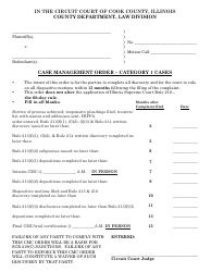 Document preview: Case Management Order - Category 1 Cases - Cook County, Illinois
