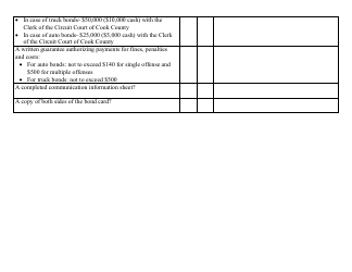 Guarantors (Bond Certificates) Checklist - Cook County, Illinois, Page 2