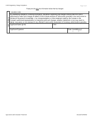 Form R-001 Regulatory Change Template a (Grain Warehouse, Hmpc, Licensed Service Company) - Texas, Page 3