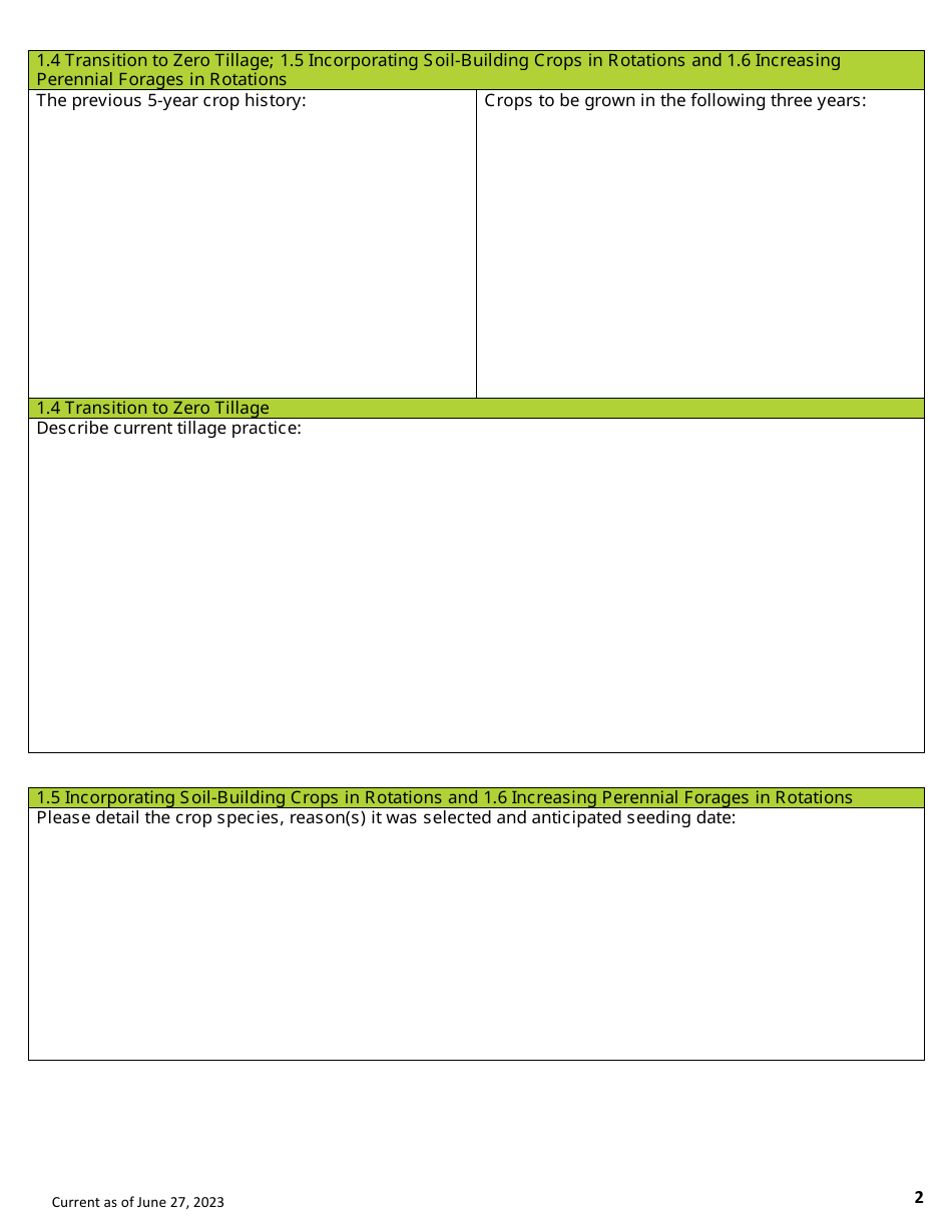 Appendix B Tillage, Rotation, Liquid Manure - Agriculture Stewardship Program - Prince Edward Island, Canada, Page 2