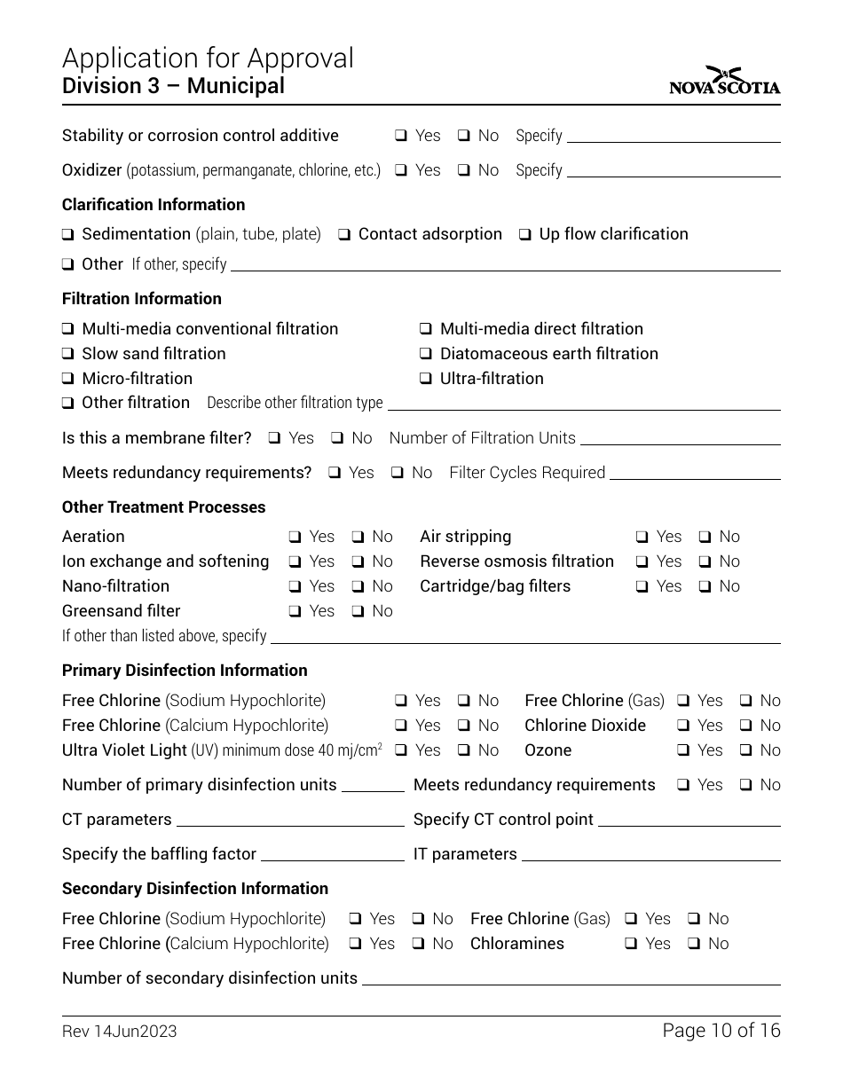 Application for Approval - Division 3 - Municipal - Nova Scotia, Canada, Page 10