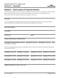 Application for Approval - Division 3 - Municipal - Nova Scotia, Canada, Page 3