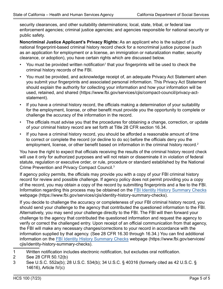 Form HCS100 Application for Home Care Aide Registration or Renewal - California, Page 5