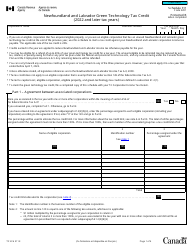 Document preview: Form T2 Schedule 311 Newfoundland and Labrador Green Technology Tax Credit (2022 and Later Tax Years) - Canada