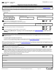 Document preview: Form T3010 Registered Charity Information Return - Canada