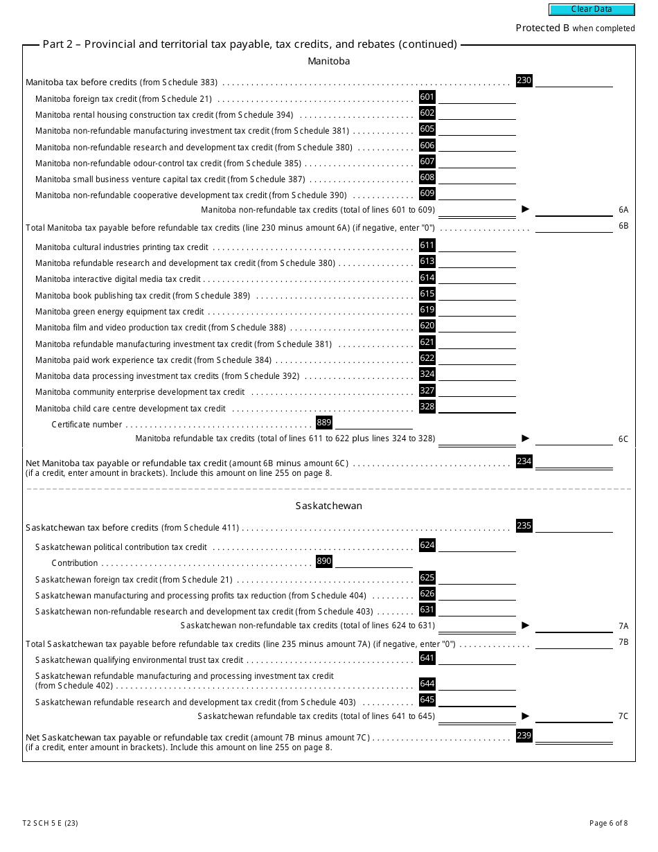 Form T2 Schedule 5 Fill Out Sign Online And Download Fillable Pdf Canada Templateroller 4195