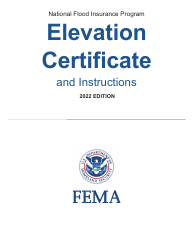 FEMA Form FF-206-FY-22-152 Elevation Certificate - National Flood Insurance Program