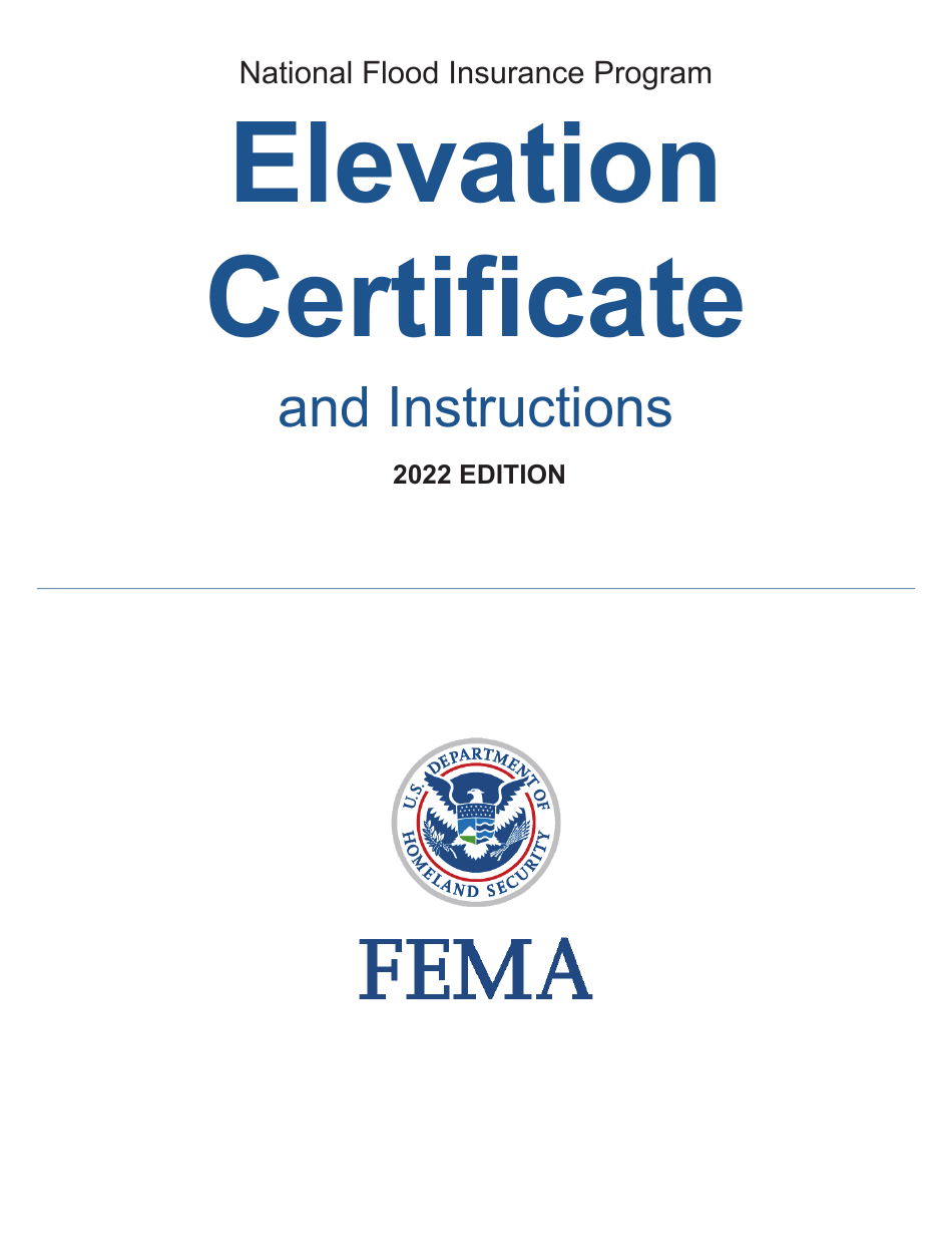 FEMA Form FF-206-FY-22-152 Elevation Certificate - National Flood Insurance Program, Page 1