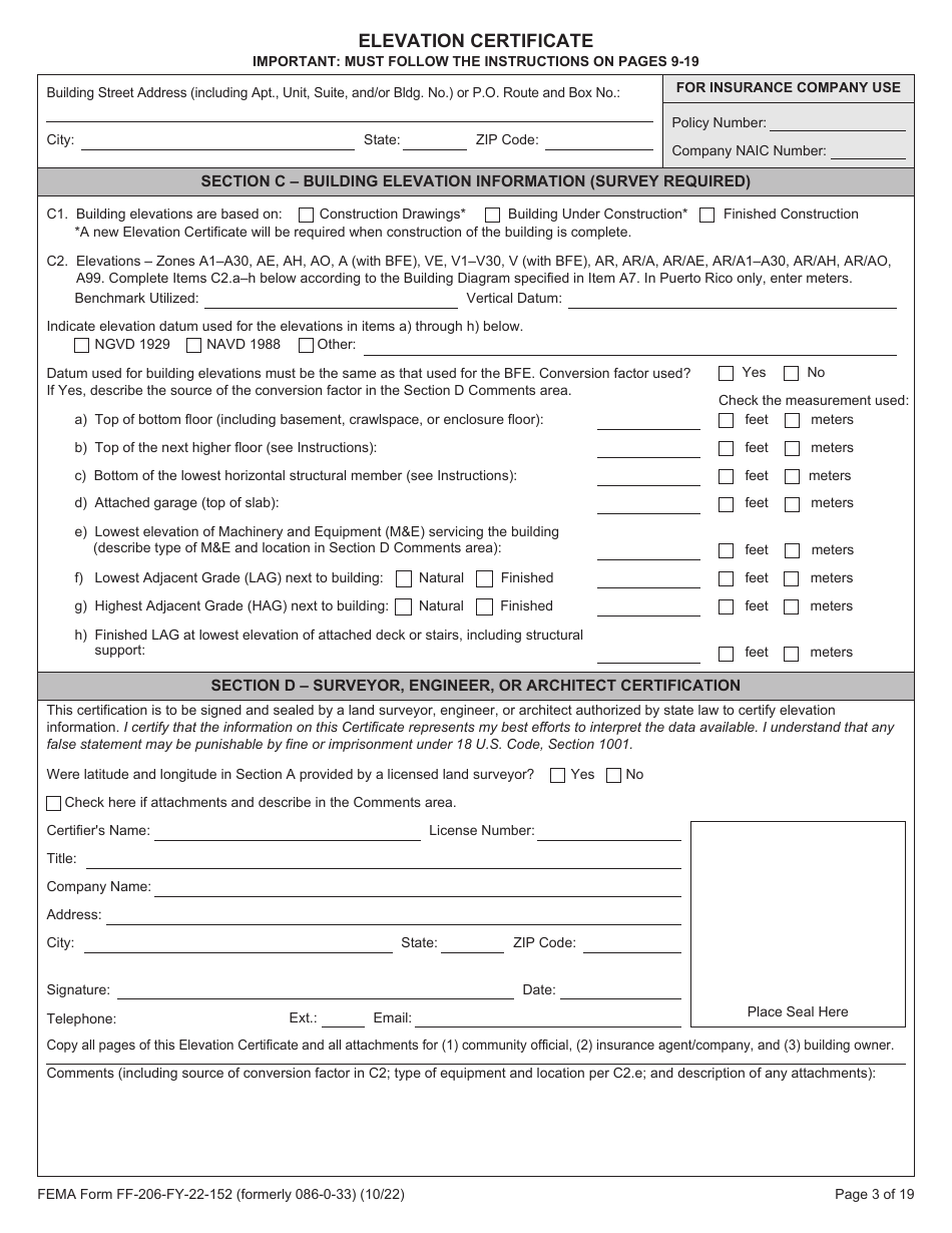 Fema Form Ff 206 Fy 22 152 Fill Out Sign Online And Download Fillable Pdf Templateroller 6575