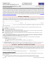 Document preview: Form WH-382 Designation Notice Under the Family and Medical Leave Act