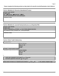 Nebraska Mediation Center Juvenile Restorative Justice Referral Form - Nebraska, Page 2