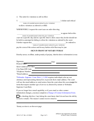 Form DC6:5.27 Affidavit and Application for Order to Show Cause (Visitation) - Nebraska, Page 2