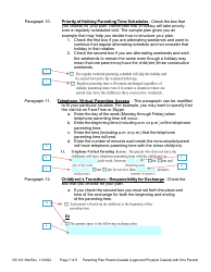 Instructions for Form DC6:5.39 Parenting Plan Parent-Created (Sole Legal and Sole Physical Custody With One Parent) - Nebraska, Page 7