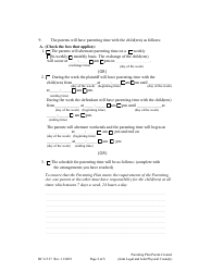 Form DC6:5.37 Parenting Plan Parent-Created - Nebraska, Page 2
