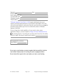 Form CC3:8N Request for Hearing on Garnishment - Nebraska, Page 3