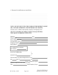 Form DC19:23 Request for Modification to Harassment Protection Order - Nebraska, Page 2