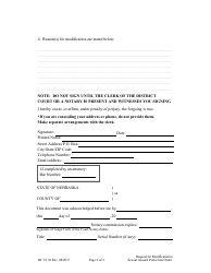 Form DC19:38 Request for Modification to Sexual Assault Protection Order - Nebraska, Page 2