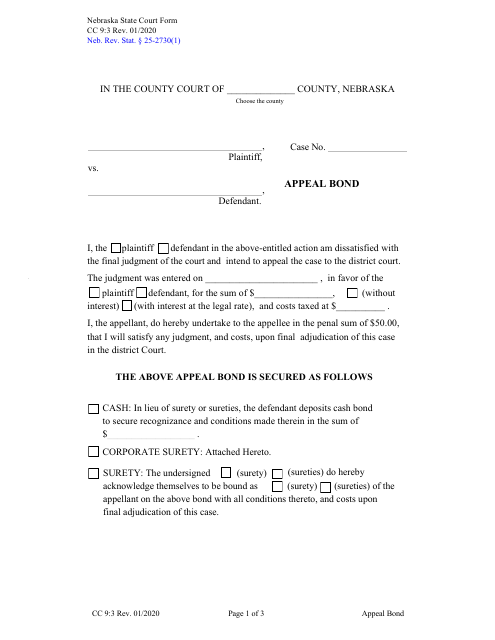 Form CC9:3  Printable Pdf