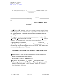 Form CC9:4 Supersedeas Bond - Nebraska