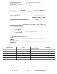 Document preview: Form JC14:5 Guardian Ad Litem Checklist - Nebraska