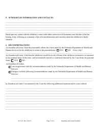 Form JC14:5 Guardian Ad Litem Checklist - Nebraska, Page 3