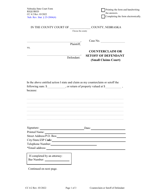 Form CC4:2  Printable Pdf