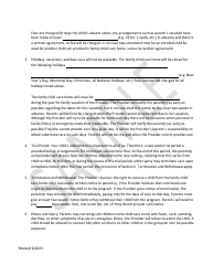 Parent-Provider Agreement - Sample - Maryland, Page 2