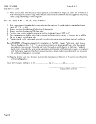 Form 5-5015 Navajo Partitioned Lands Grazing Permit, Page 2