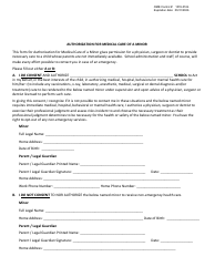 Document preview: Authorization for Medical Care of a Minor