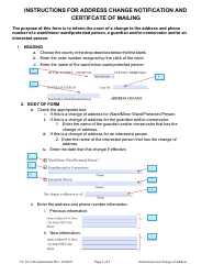 Document preview: Instructions for Form CC16:2.46 Address Change Notification and Certifcate of Mailing - Nebraska