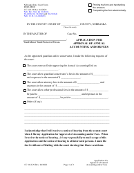 Document preview: Form CC16:2.29 Application for Approval of Annual Accounting and/or Fees - Nebraska