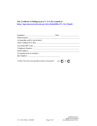 Form CC16:2.29 Application for Approval of Annual Accounting and/or Fees - Nebraska, Page 2