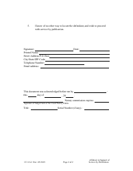 Form CC6:6.2 Affidavit in Support of Motion for Service by Publication - Nebraska, Page 2
