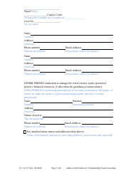 Form CC16:2.5 Address Information for Guardianships/Conservatorships - Nebraska (English/Spanish), Page 3