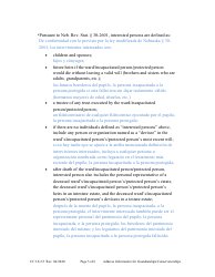 Form CC16:2.5 Address Information for Guardianships/Conservatorships - Nebraska (English/Spanish), Page 5
