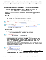 Instructions for Form CC16:2.4 Guardian/Conservator General Information - Nebraska