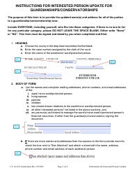 Instructions for Form CC16:2.67 Interested Person Update for Guardianships/Conservatorships - Nebraska
