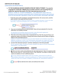 Instructions for Form CC16:2.9 Inventory, Affidavit of Due Diligence and Certificate of Service - Nebraska (English/Spanish), Page 7