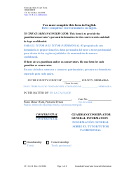 Document preview: Form CC16:2.4 Guardian/Conservator General Information - Nebraska (English/Spanish)