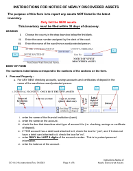 Document preview: Instructions for Form CC16:2.18 Notice of Newly Discovered Assets - Nebraska