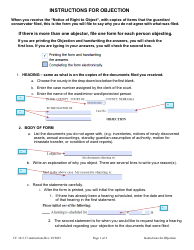 Document preview: Instructions for Form CC16:2.17 Objection - Nebraska