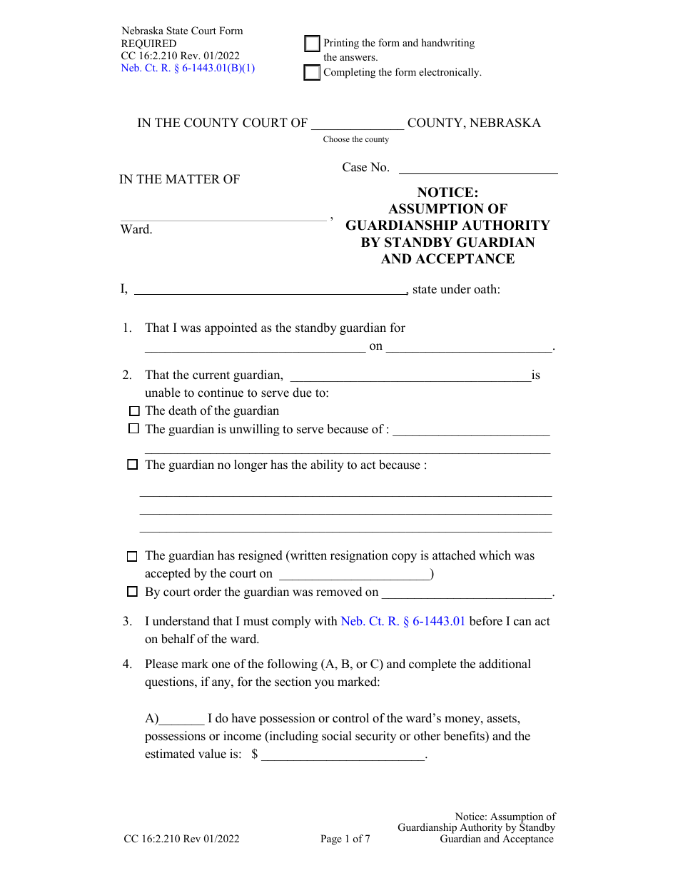 Form CC16:2.210 - Fill Out, Sign Online and Download Fillable PDF ...