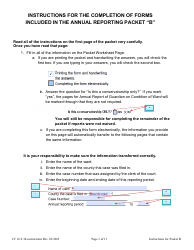 Instructions for Form CC16:2.34 Packet B - Guardianship With Budget Annual Reporting Forms - Nebraska