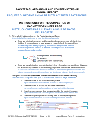 Document preview: Instructions for Form CC16:2.36 Packet D - Guardianship and Conservatorship Annual Reporting Forms - Nebraska (English/Spanish)