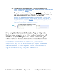 Instructions for Form CC16:2.36 Packet D - Guardianship and Conservatorship Annual Reporting Forms - Nebraska (English/Spanish), Page 3