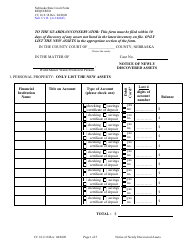 Form CC16:2.18 Notice of Newly Discovered Assets - Nebraska